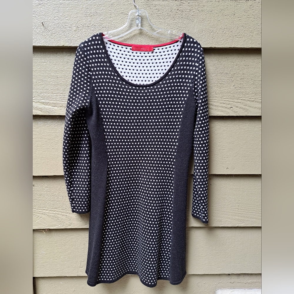 KRIMSON KLOVER 100% Merino Wool Long Sleeve Sweater Dress - Large